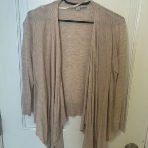 Women's Beige Open Front Cardigan